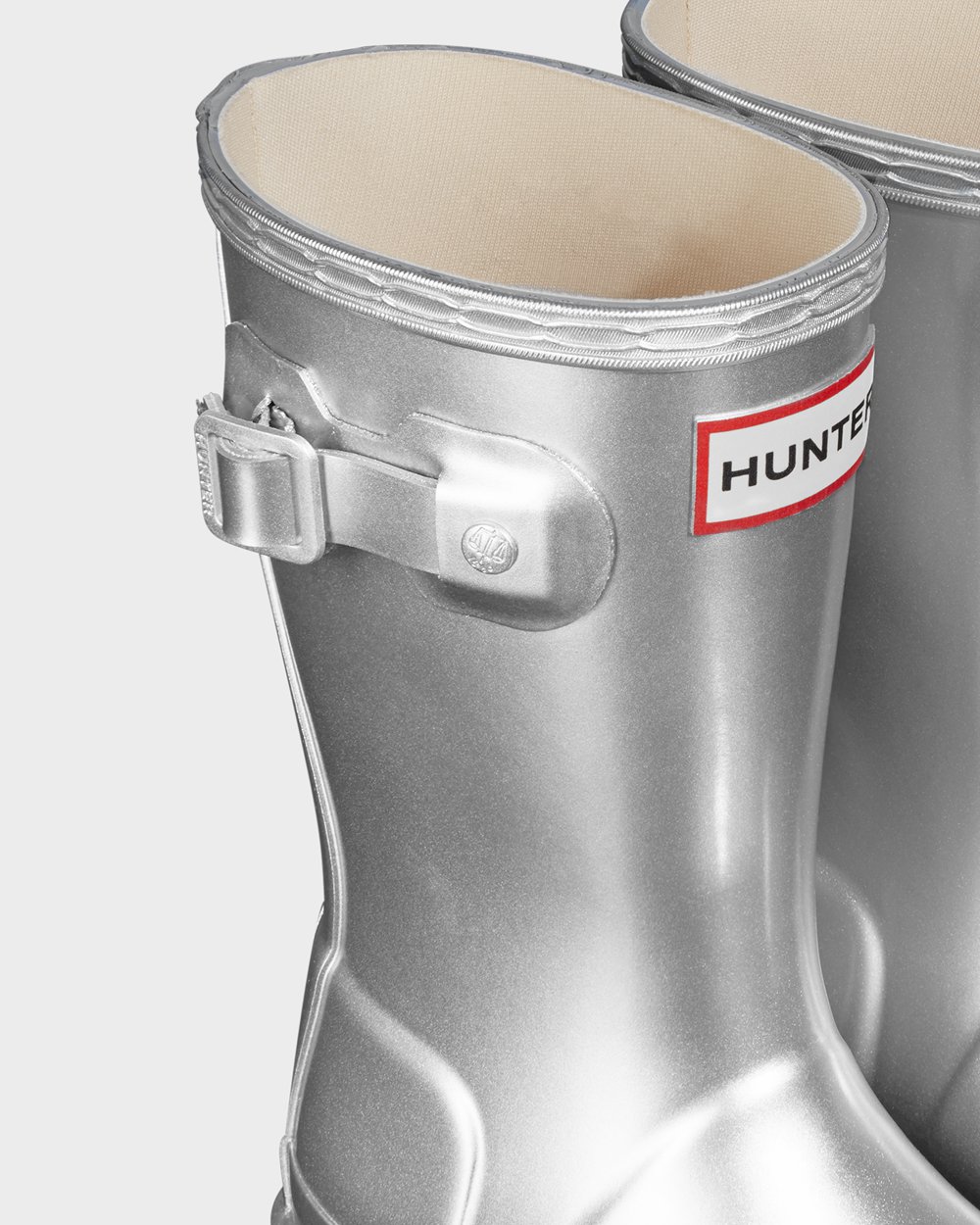 Hunter Niños Original Little Metallic - Botas de Lluvia Plateadas - 653-AXPEUO